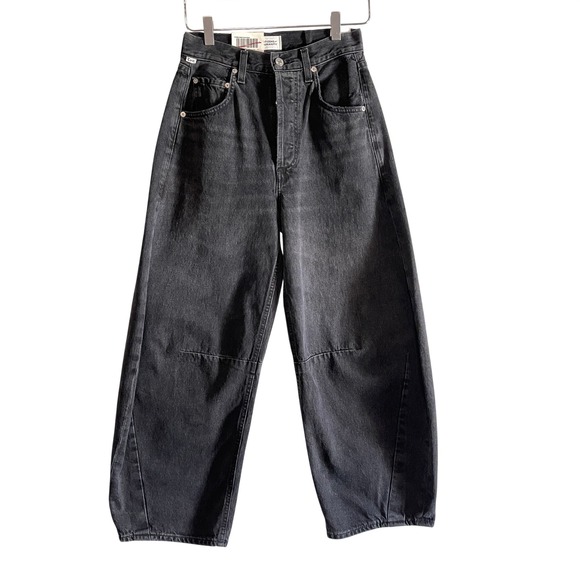 Citizens Of Humanity Denim - Citizens of Humanity Horseshoe Baggy Wide Leg Denim Jeans Size 23 Black